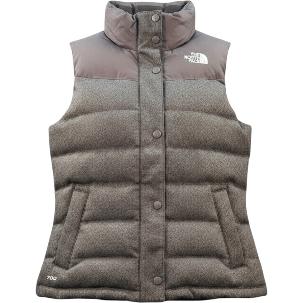 The North Face 700 Nuptse Puffer Jacket Women Size XS Gray‎ Down Full Zip Winter